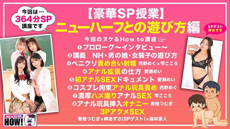 How to学園 観たら【絶対】SEXが上手くなる教科書AV 【ニューハーフSP】 NH・男の娘・女装子とのSEX全て教えます!